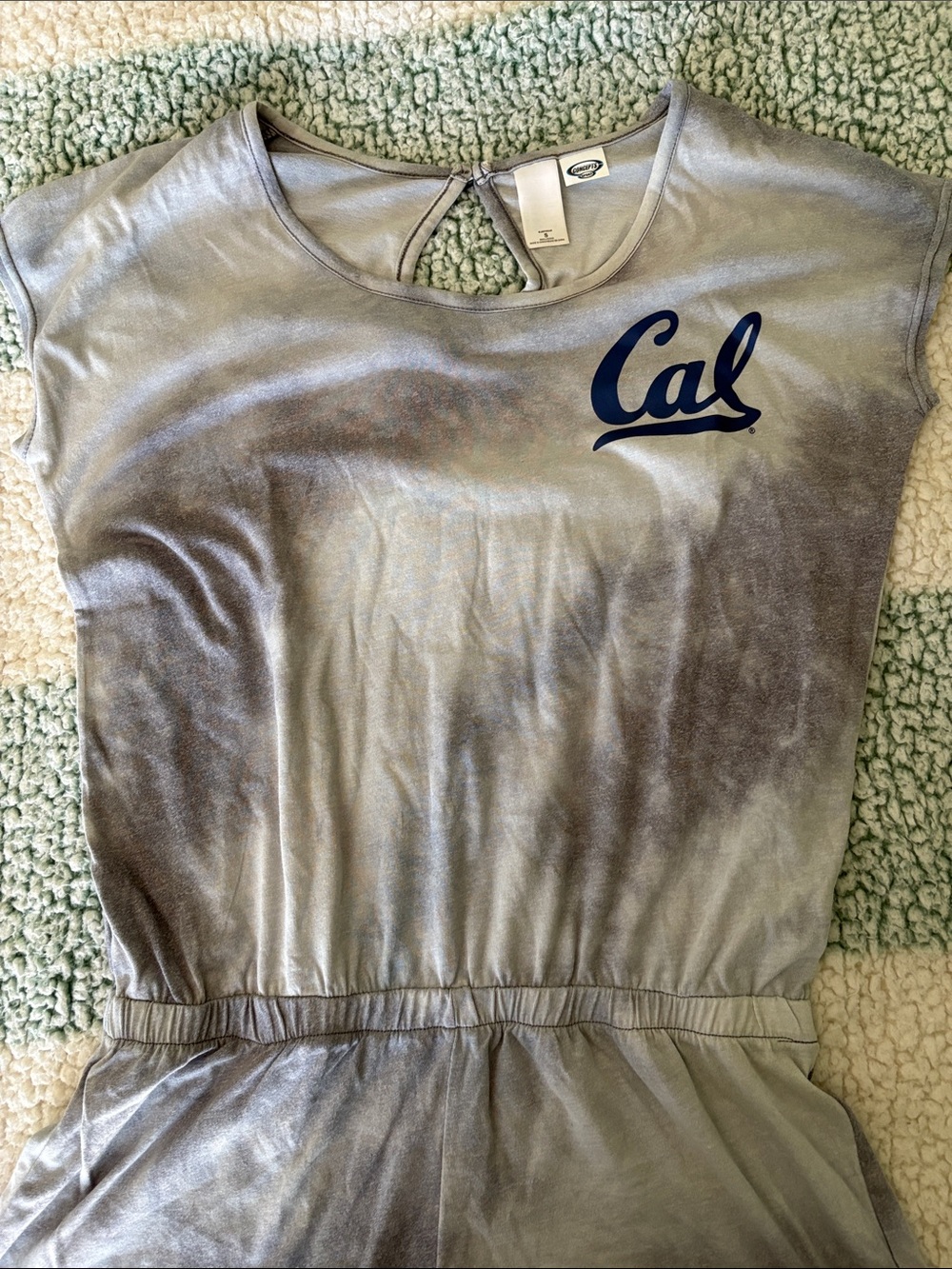 Cal Script Logo Metallic Silver Romper - Picture 3 of 5
